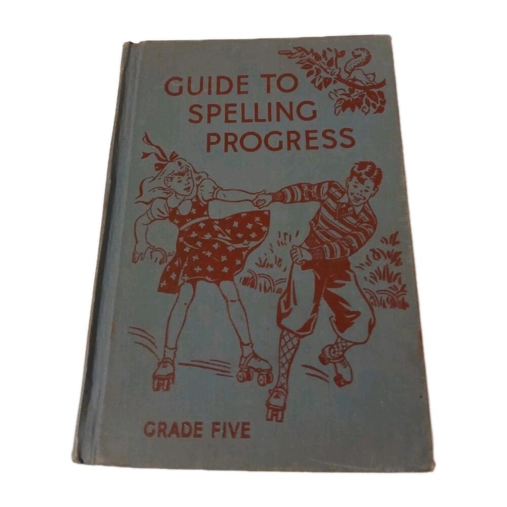 guide to spelling progress grade five 1947 Hardcover Vtg